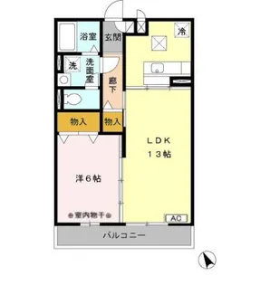 スカイハイツ【1階】の間取り