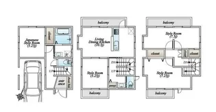 埼玉県さいたま市南区南浦和2【一戸建】の間取り