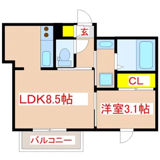 azzurro【4階】の間取り