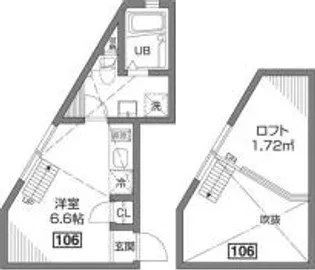 グランエッグス品川【1階】の間取り