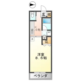 リネット花池I【1階】の間取り
