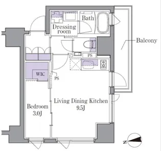 イプセ広尾【5階】の間取り