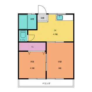 サンコーポ橋本【3階】の間取り