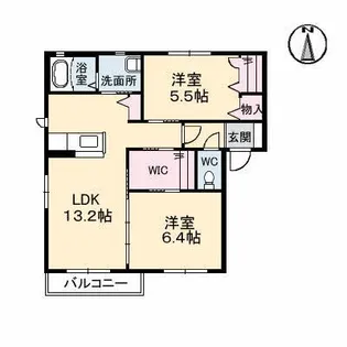 Fe.モデナ B棟【2階】の間取り