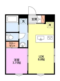 アーバンブランチ鳥屋野南【1階】の間取り