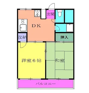 ウィリアムヒルズ本厚木【6階】の間取り