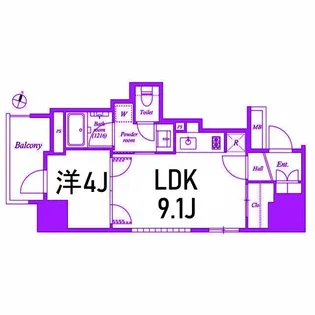 神奈川県横浜市西区戸部本町【マンション】の間取り