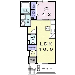 レジデンスさくら台H【1階】の間取り