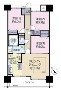 ライオンズクオーレ御幣島駅前ヴェルデ【3階】の間取り