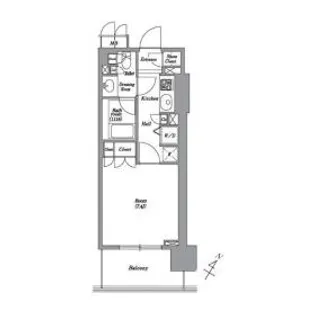 レキシントンスクエア白金高輪【4階】の間取り