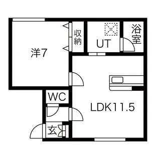北海道札幌市西区平和三条6【アパート】の間取り