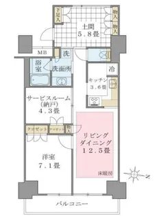 東京都江東区東雲1【マンション】の間取り