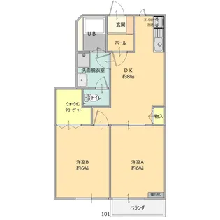 ハイツビューラ【1階】の間取り