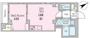 東京都新宿区四谷三栄町【マンション】の間取り
