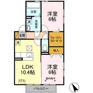 千葉県市原市五井【アパート】の間取り