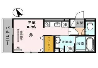 ラポール三輪【2階】の間取り