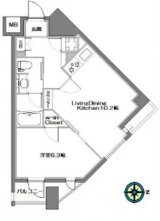 東京都千代田区九段南2【マンション】の間取り