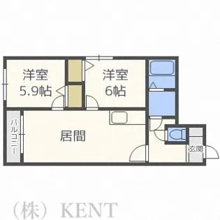 ハイツプロキオン【1階】の間取り