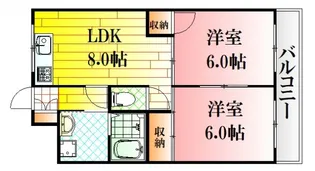 クリオール【6階】の間取り