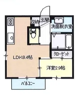メゾン・フルール【1階】の間取り