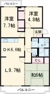 メゾンベルウッド【4階】の間取り