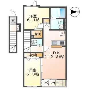 フォルテューヌF【2階】の間取り