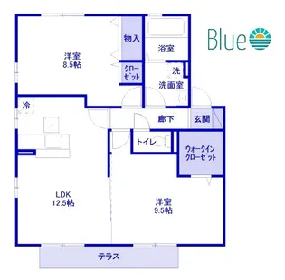 レセンテK【1階】の間取り