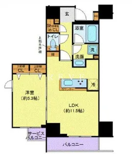 GENOVIA秋葉原skygarden【2階】の間取り