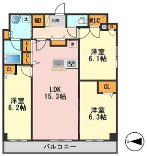 東京都江戸川区春江町4【マンション】の間取り