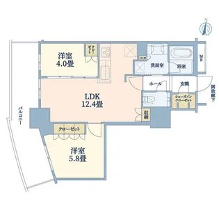 ルミナリ―タワー池袋【3階】の間取り