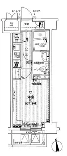 東京都中央区入船1【マンション】の間取り