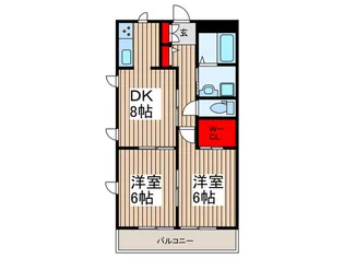 サンフラワ-北原【3階】の間取り