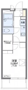レオパレスフローラ小山【3階】の間取り