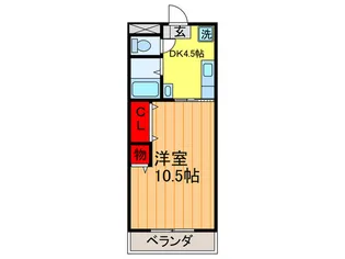 ベレ-ル岡山手【1階】の間取り