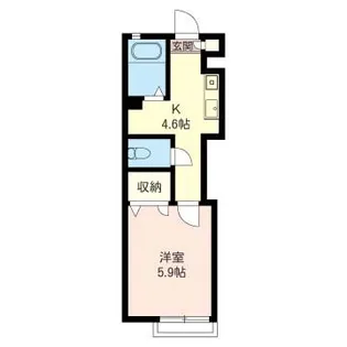 アルファンスコート【2階】の間取り