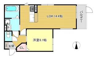 ラルーチェ聖護院【1階】の間取り