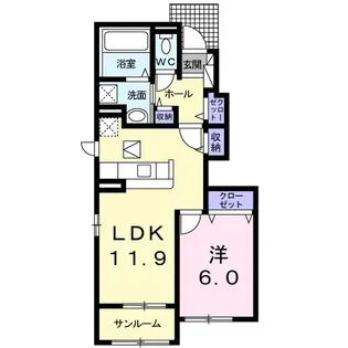 プレシャスパーク【1階】の間取り