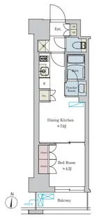 Brillia ist 池尻大橋【1階】の間取り