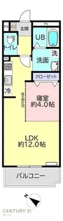 Dear Leaf関間【4階】の間取り