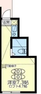 ユナイト南太田ジュネーブの杜【2階】の間取り