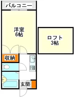 モーリックス飯塚【1階】の間取り