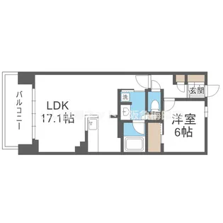 シエリア大阪天神橋【3階】の間取り