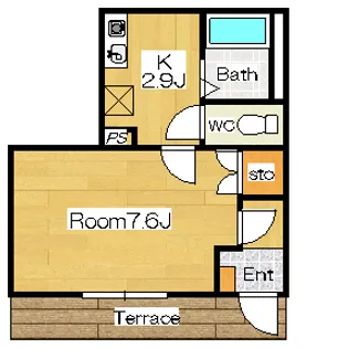 ヴィラージュエスト【1階】の間取り