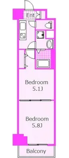 ソナーレ横浜【5階】の間取り