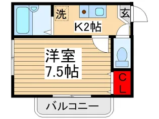 WEST若葉【2階】の間取り