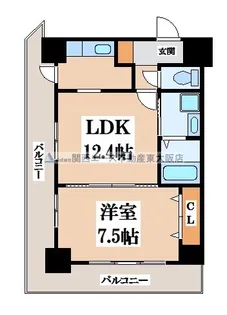 ドゥミルアン東大阪【7階】の間取り