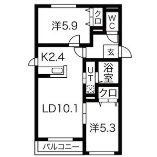 トラストコートS16【4階】の間取り