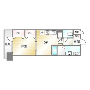 プレジール三ノ宮III【7階】の間取り