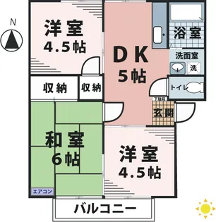 ハイツ滝島C【1階】の間取り