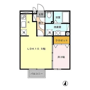 キャッスル・インM【2階】の間取り